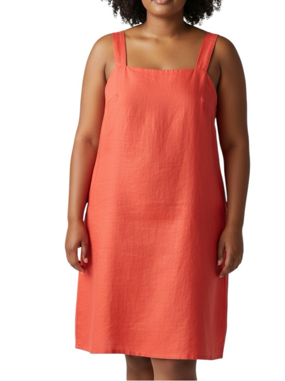 Free Label 🇨🇦 heavy linen sleeveless apron dress size XL like new condition